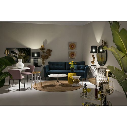 Lampe De Table En Métal Doré 13x13x39