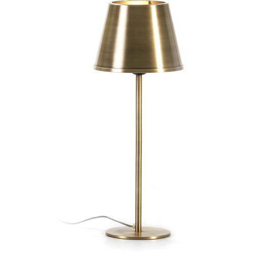 Lampe De Table En Métal Doré 13x13x39