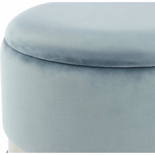 Poufs Rangement (x2) Velours Bleu 31,5 / 36x31,5 / 36x38 / 44cm