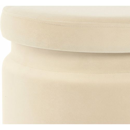 Poufs Rangement (x2) Velours Beige 33,5 / 40x33,5 / 40x38 / 44cm