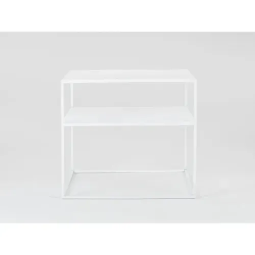 Table Basse Métal Blanc 50x50x45cm