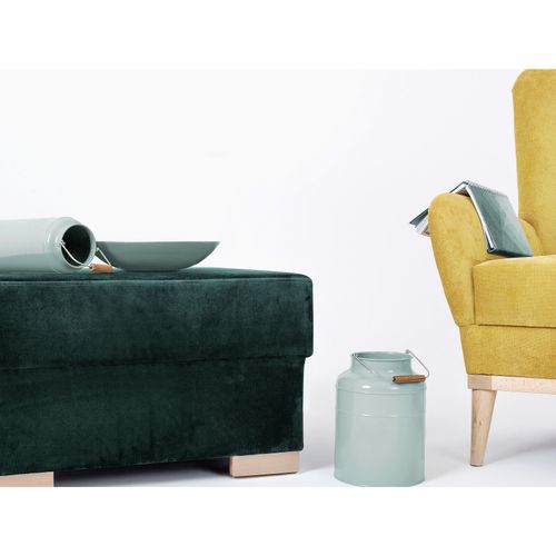 Pouf Tissu Vert Avocat 68x68x40cm