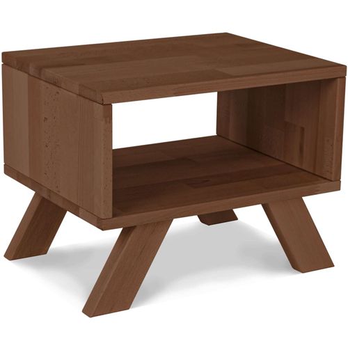 Table De Chevet En Bois Massif Huilé Teinte Noyer