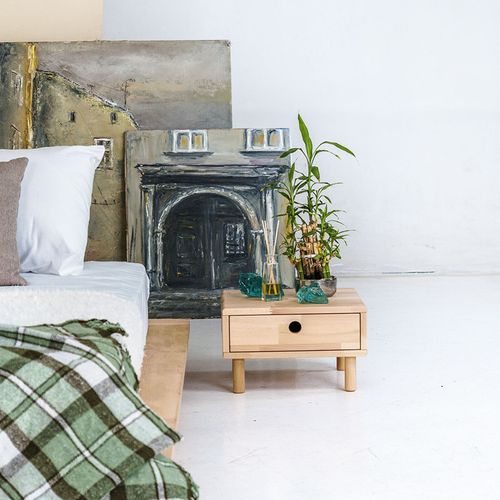 Table De Chevet En Bois Massif Huilé Clair