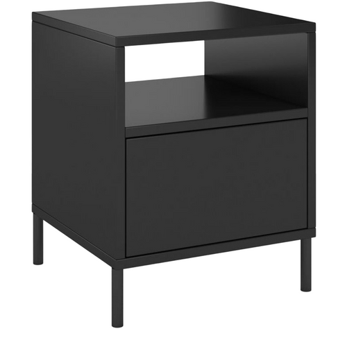 Table De Chevet Bois Noir 40x40x50cm