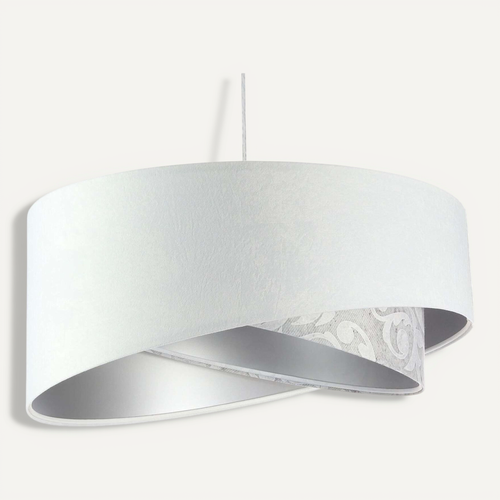 Suspension Tissu Blanc 50x50x25cm