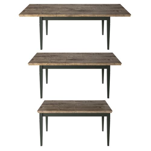 Ensemble De 4 Meubles Pour Salle à Manger Coloris Vert Et Chêne. Collection Assia