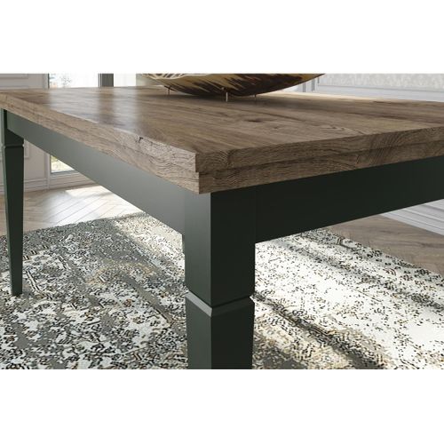 Ensemble De 5 Meubles Pour Votre Salon Coloris Vert Et Chêne. Collection Assia