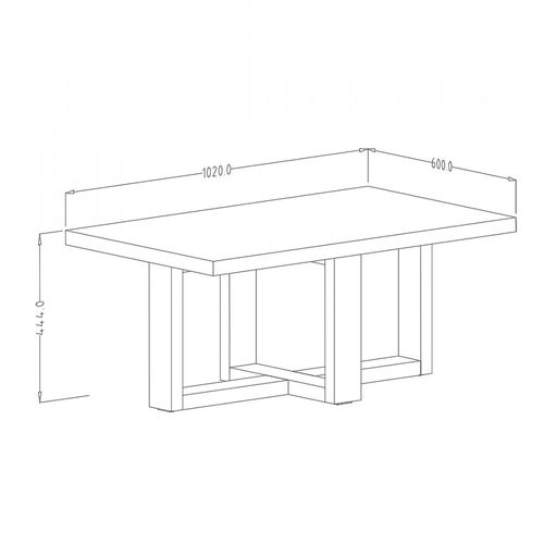 Table Basse Design Rectangulaire Collection Coxi Coloris Chêne Et Noir