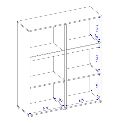 Buffet Haut Coloris Vert Sauge L120xh140xp40 Collection Havana. Bahut  Haut Design Avec 4 Portes.