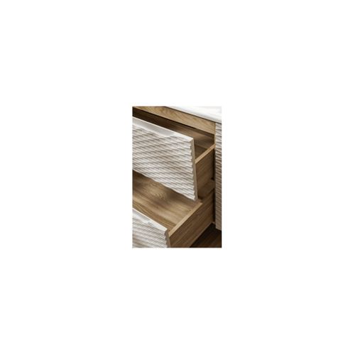 Ensemble De Salle De Bain Yoka Beige : Meuble Sous Vasque 90 Cm + Vasque Encastrée