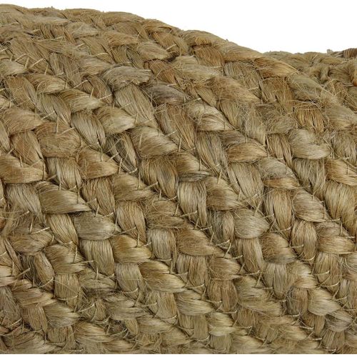 Tapis Rond En Jute Ethnique Home - Diam. 120 Cm - Beige