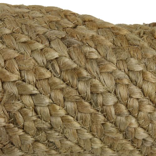 Tapis Rond En Jute Ethnique Home - Diam. 120 Cm - Beige