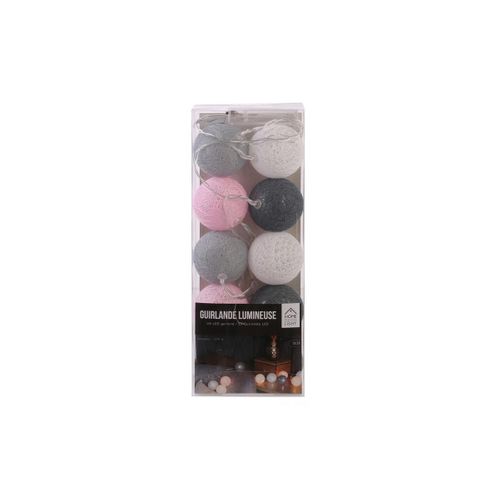 Guirlande Lumineuse à LED "10 Boules" 175cm Gris Rose