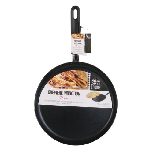 Crêpière En Aluminium "induction" 26cm Noir