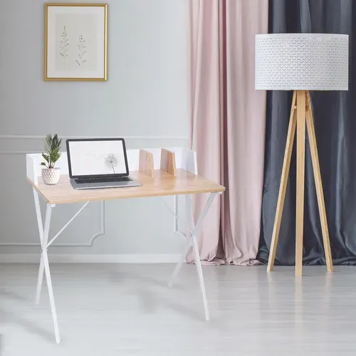 Bureau En Bois Et Métal Brice Blanc
