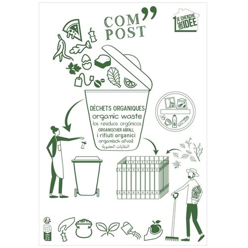 Poubelle De Compostage En Métal 5 Litres  Ka4368