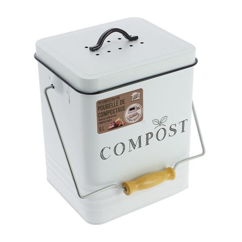 Poubelle De Compostage En Métal 5 Litres  Ka4368