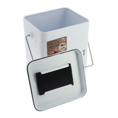 Poubelle De Compostage En Métal 5 Litres  Ka4368