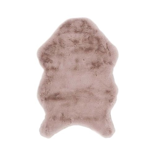 Tapis Imitation Fourrure Poil Fin 60x90 Cm Rose Poudré