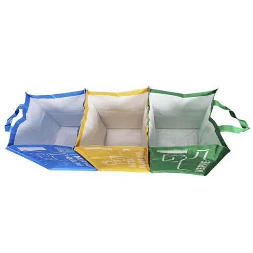 Lot De 3 Sacs De Tri "lavable" 40cm Multicolore