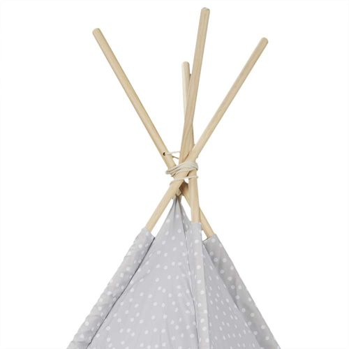 Tipi Enfant En Tissu 160 Cm Little House Taupe Et Blanc