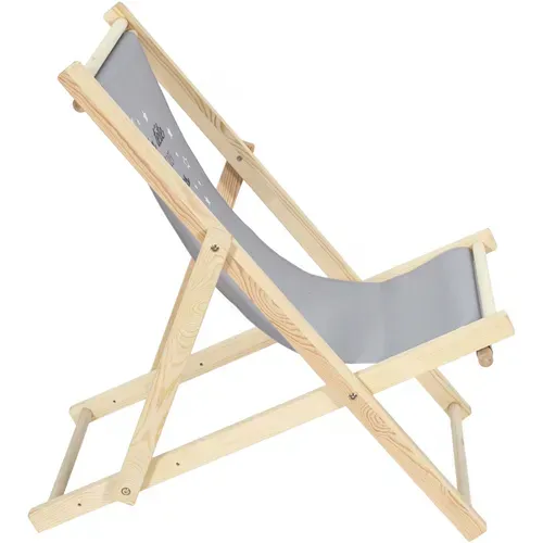 Chilienne Enfant En Bois 3 Positions Réglables La Tête Dans Les Étoiles - Gris