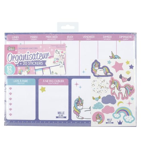 Organisateur De Bureau "licorne" 29cm Violet