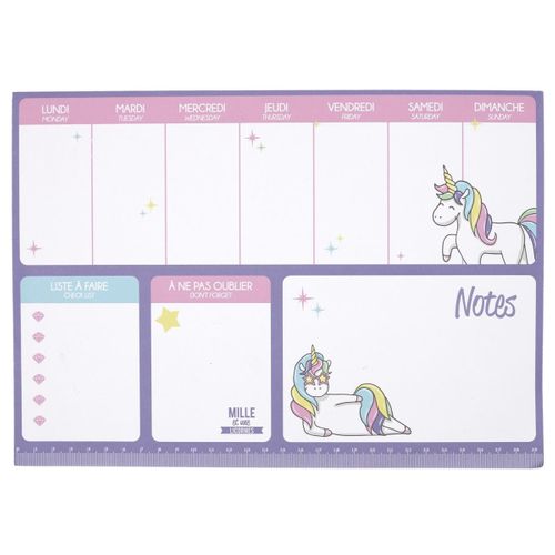 Organisateur De Bureau "licorne" 29cm Violet