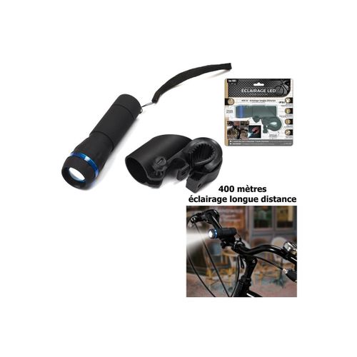 éclairage Avant LED et Lampe Torche "sport" 10cm Noir