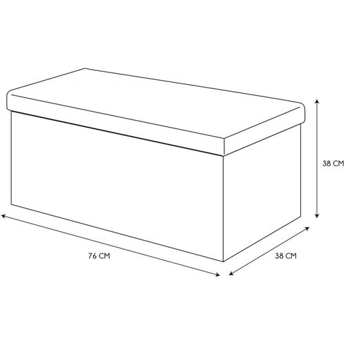 Banc Coffre Pliable Eleonor Gris