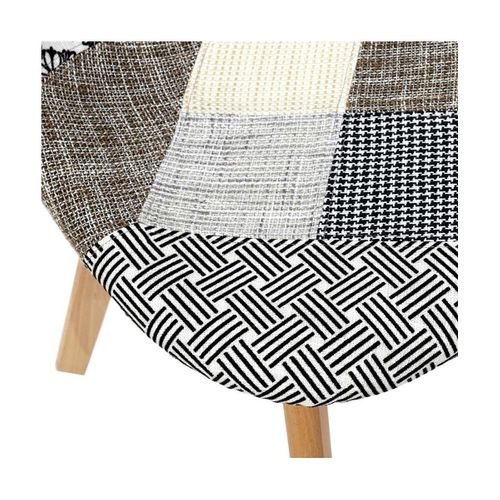 Chaise Scandinave Patchwork (lot De 2) Blanc