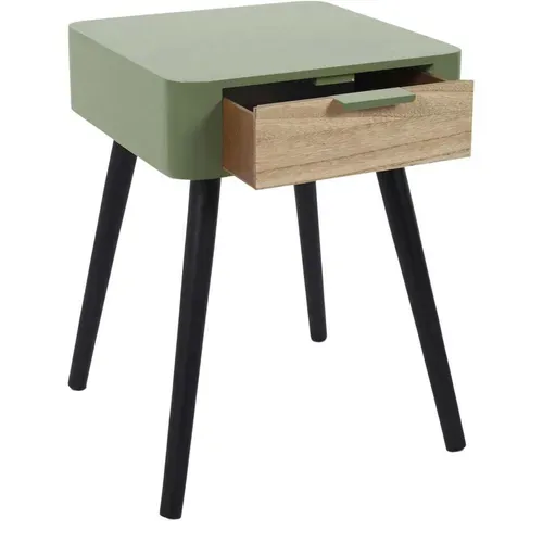 Chevet En Bois 1 Tiroir Zoran Kaki