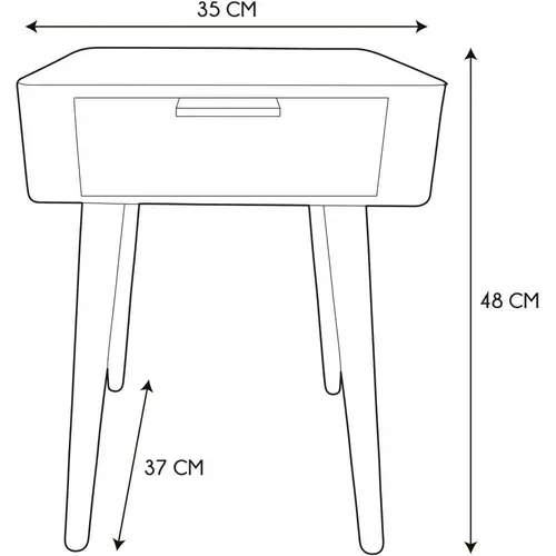 Chevet En Bois 1 Tiroir Zoran Kaki