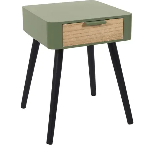 Chevet En Bois 1 Tiroir Zoran Kaki