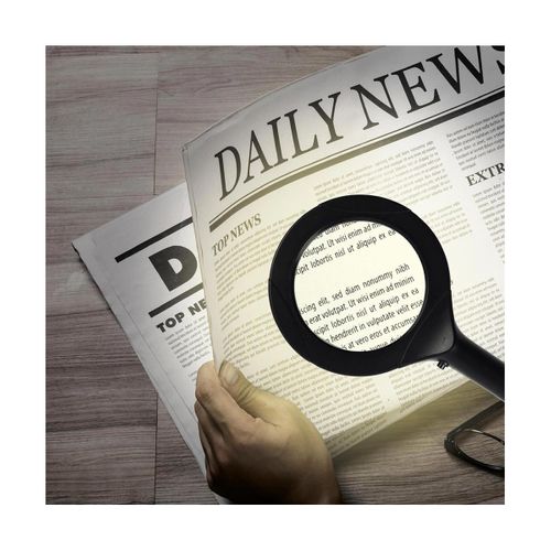 Loupe LED "grossissement" 24cm Noir