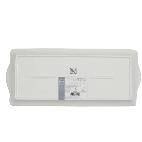 Plat De Service En Porcelaine Liseré Doré 34 X 14 Cm