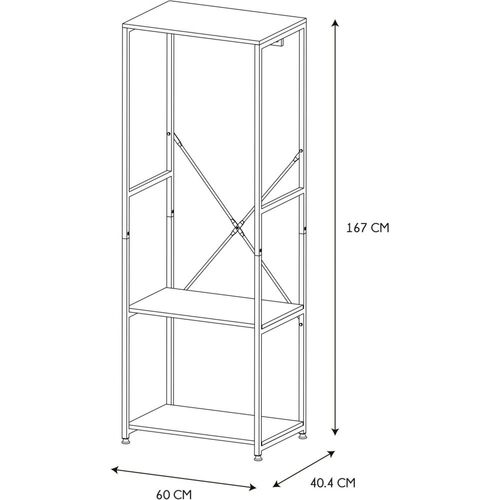 Portant à Vêtement En Bois Et Métal Stan
