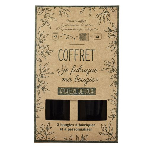 Kit de conception de bougie CIRE DE SOJA Marron vue de face