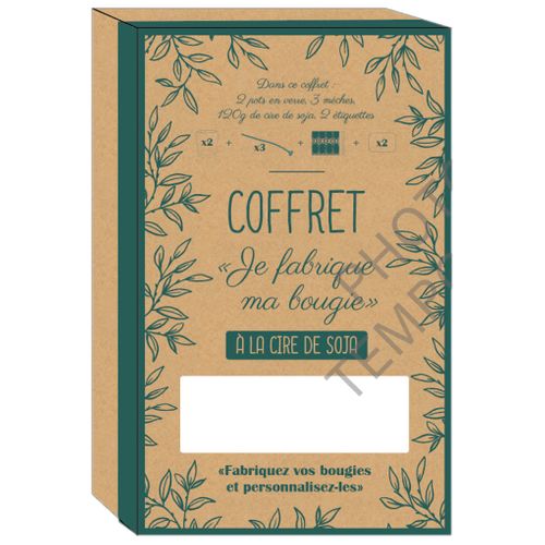 Kit de conception de bougie CIRE DE SOJA Marron vue 3/4