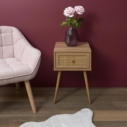 Table De Chevet 1 Tiroir Cannage Bali