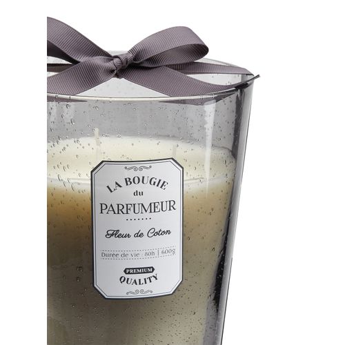 Bougie Parfumée Pot En Verre Bulle Gris Clair 13 X 16 Cm