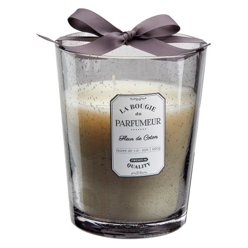 Bougie Parfumée Pot En Verre Bulle Gris Clair 13 X 16 Cm