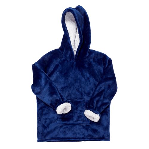 Sweat à capuche enfant Bleu vue de face