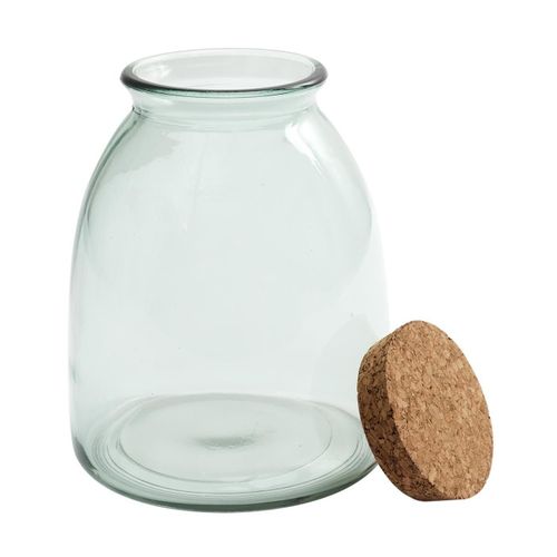 Bocal En Verre et Couvercle "liège" 1l Transparent