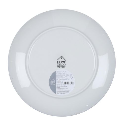 Lot De 6 Assiettes Plates "mandala" 26cm Bleu