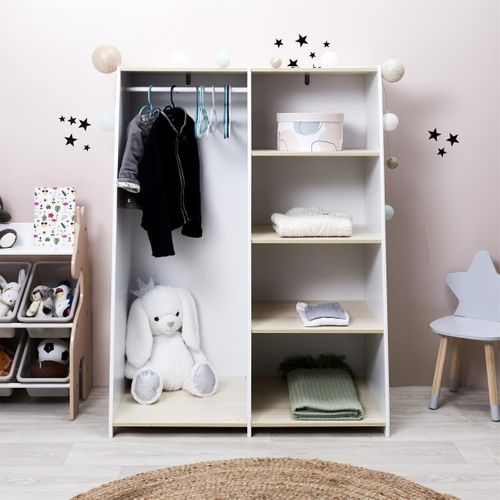 Armoire Scandinave Enfant "maya" 120cm Blanc
