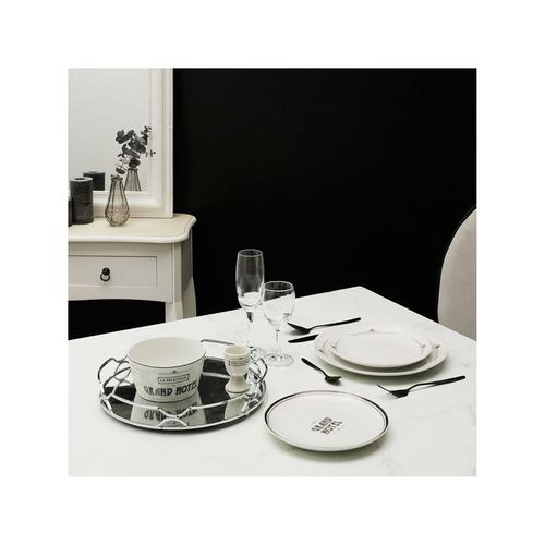 Plateau De Service Design "miroir" 30cm Argent