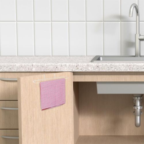 Porte-serviette En Métal "pour Porte" 27cm Blanc