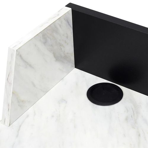 Bureau Effet Marbre "brice" 90cm Gris